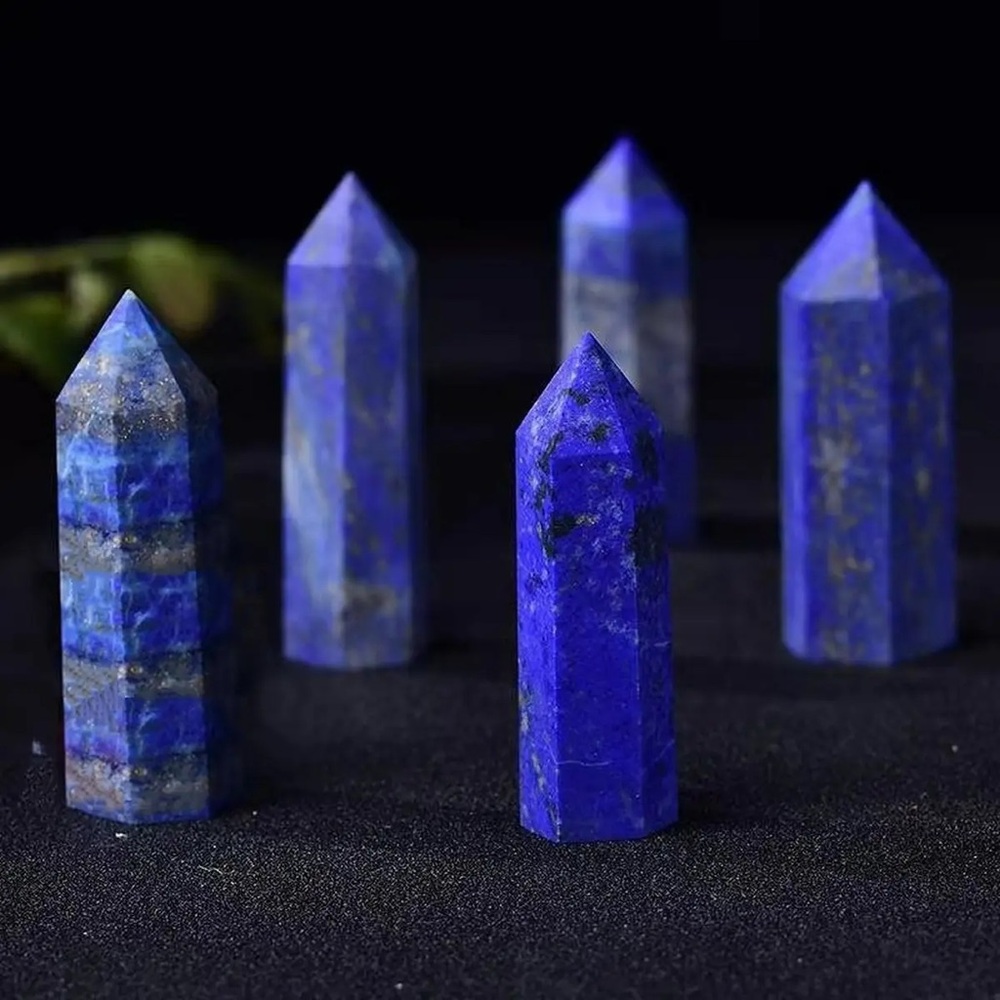 🆕New Natural Healing Lapis Lazuli Crystal Gemstone Tower/Wand - Picture 3 of 4